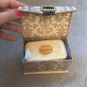 Punch Studio Lavendar Triple Milled Luxury Soap Set In Keepsake Chest Of Drawers